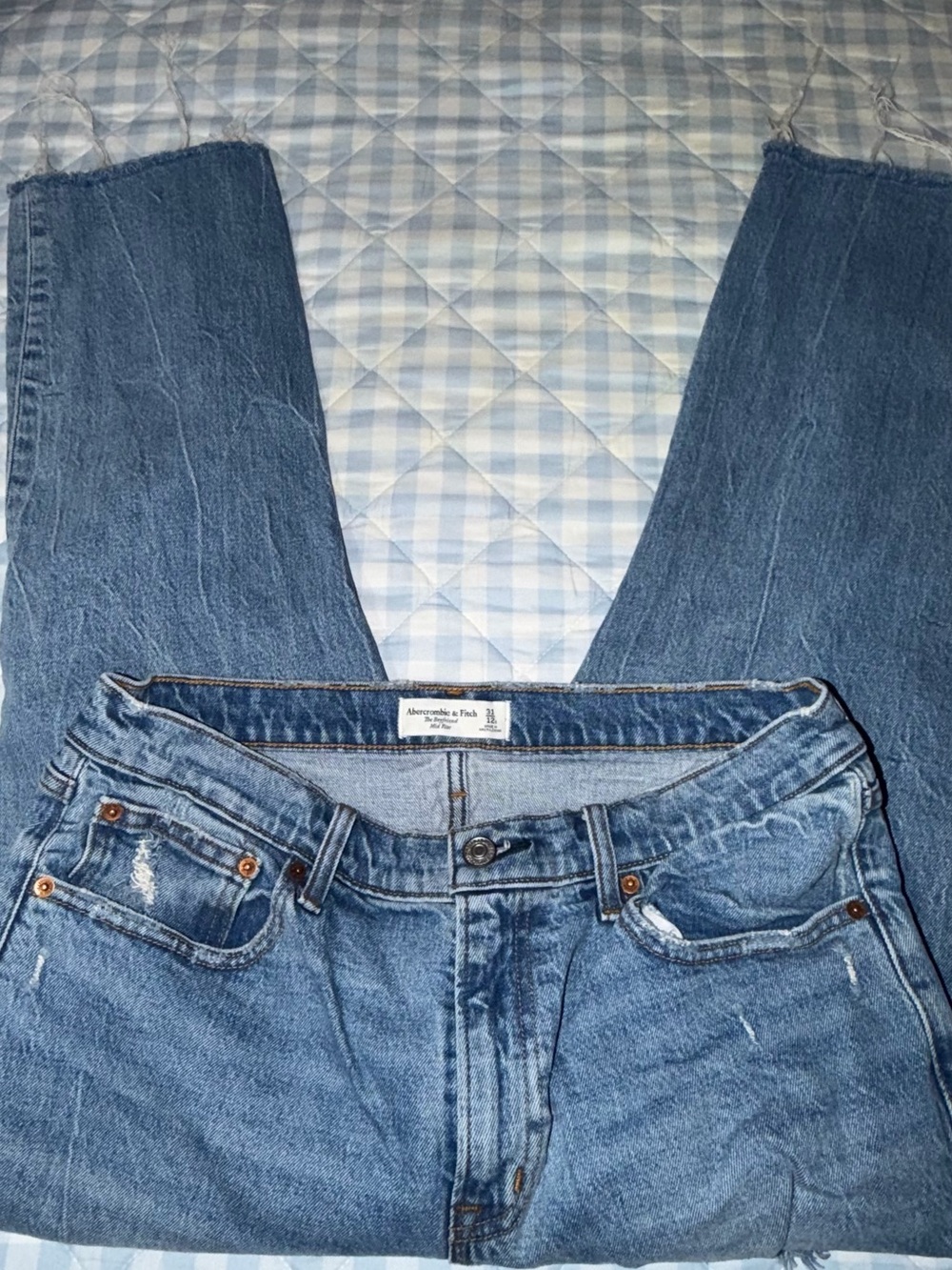 Abercrombie & Fitch Men's Medium Blue Straight Jeans